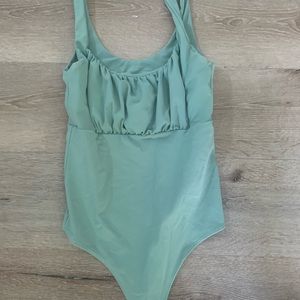 Abercrombie & Fitch green tank top bodysuit size small